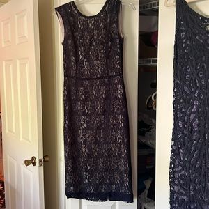 French connection lace dress (lined).